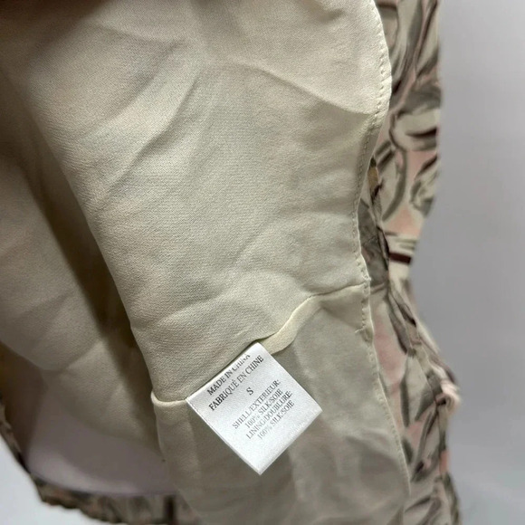 Theory Brylia Tank Top Blouse Sleeveless Shirt Pure Silk Leaf Ivory Size Small - Picture 6 of 9